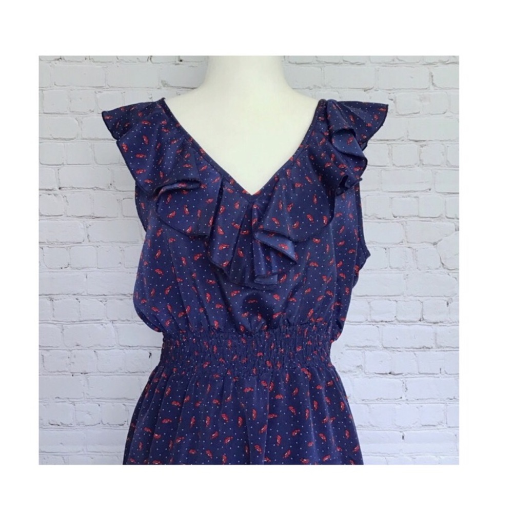 ULTRA PINK | PINUP HEELS PRINT RETRO FLOUNCE DRESS